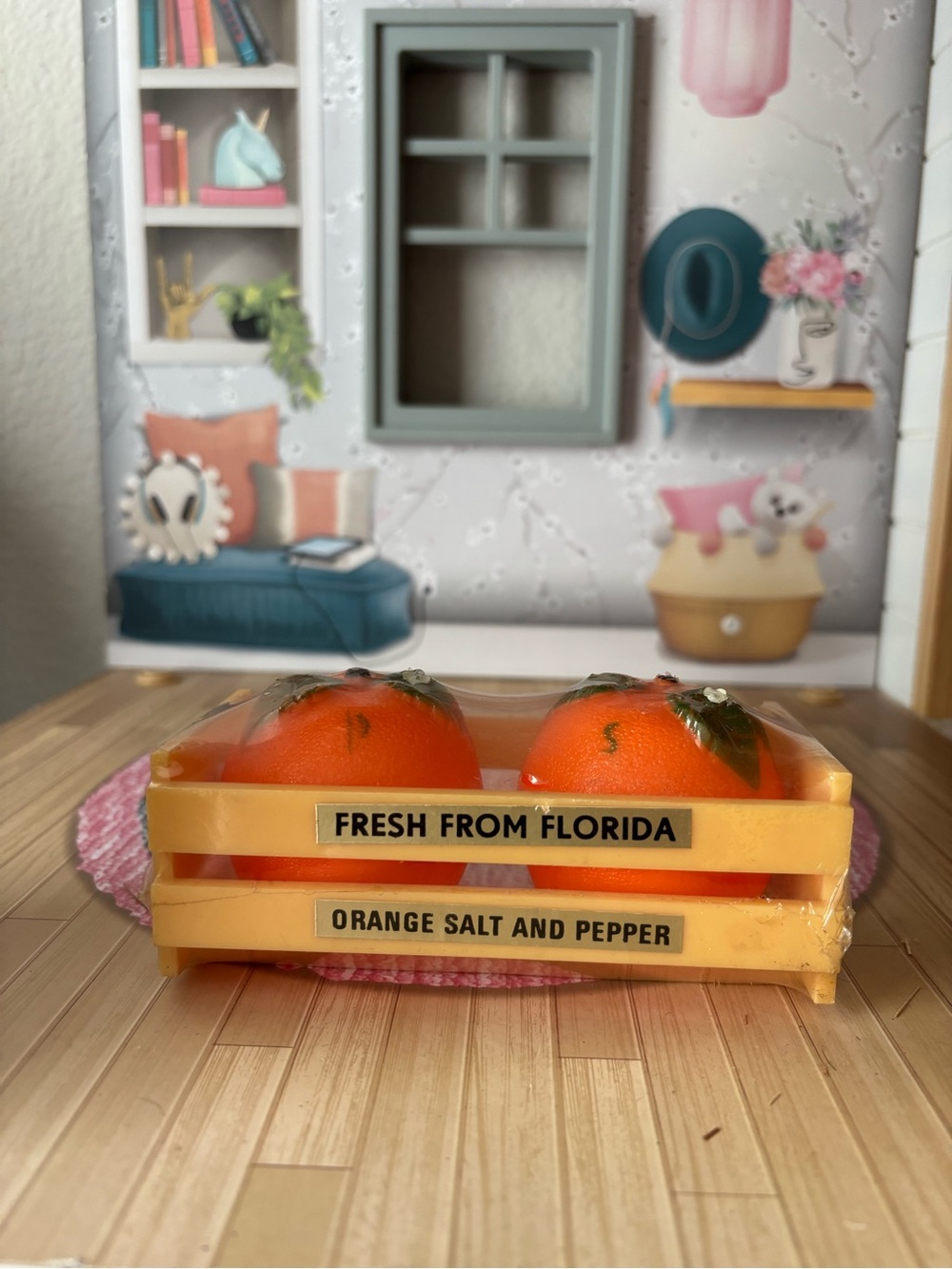Vintage Orange Salt & Pepper Shakers
